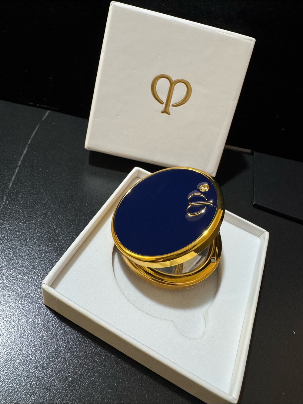 Clé de Peau Beauté Navy & Gold Compact Mirror